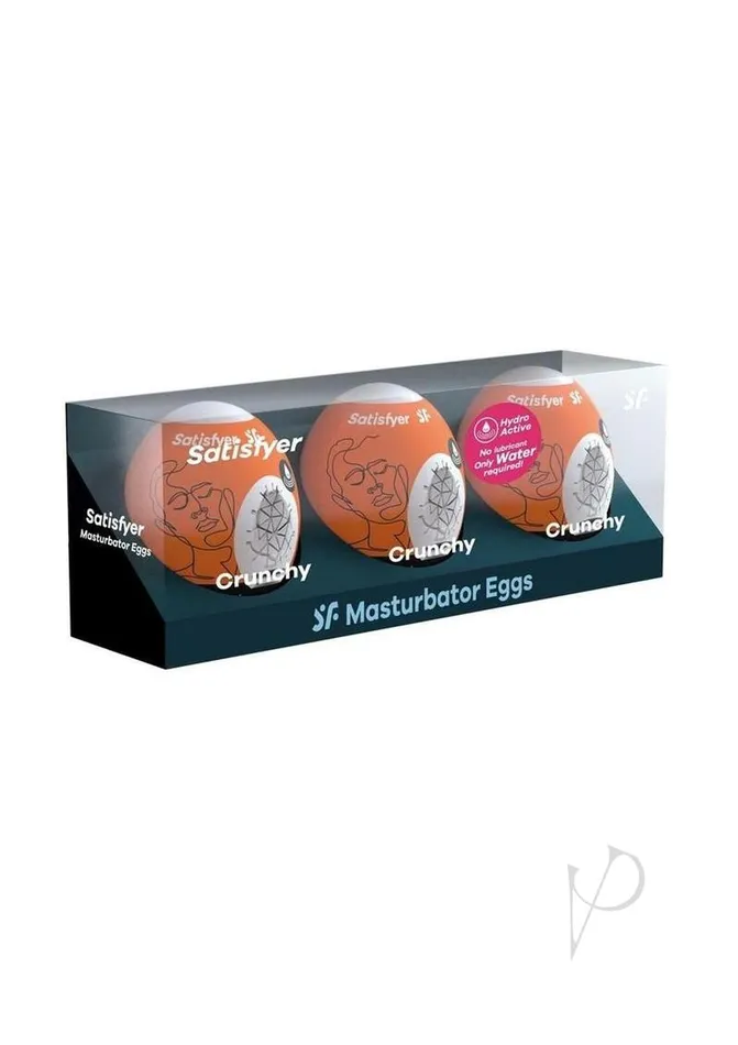 Satisfyer Satisfyer Masturbator Egg 3 Pack Set Crunchy Orange Male Sex Toys Satisfyer Satisfyer Masturbator Egg 3 Pack Set Crunchy Orange Male Sex Toys