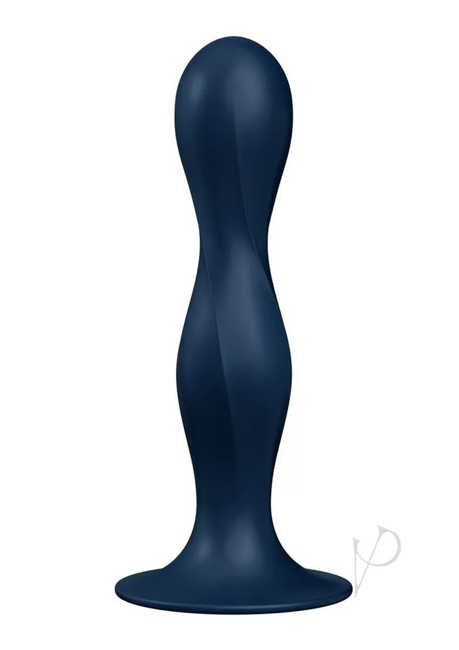 Satisfyer Vibrators Satisfyer Double BallR Silicone Vibrating Dildo Dark Blue