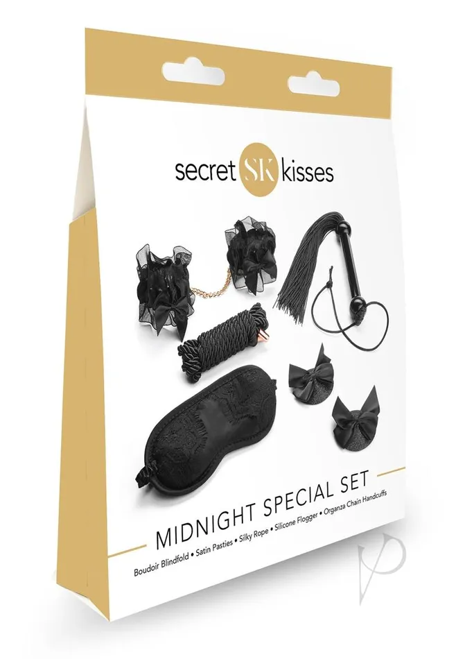 Secret Kisses Couples Secret Kisses Midnight Special Set Bondage 5 Piece Collection Black Secret Kisses Couples Secret Kisses Midnight Special Set Bondage 5 Piece Collection Black