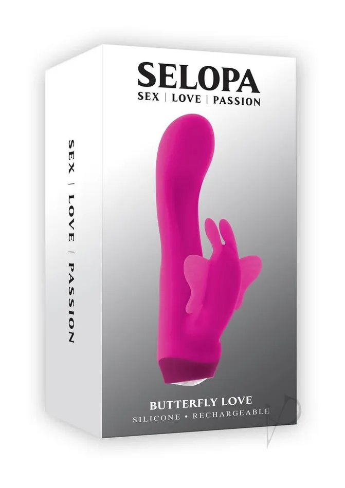 Selopa Vibrators Selopa Butterfly Love Rechargeable Silicone Rabbit Vibrator Pink Selopa Vibrators Selopa Butterfly Love Rechargeable Silicone Rabbit Vibrator Pink