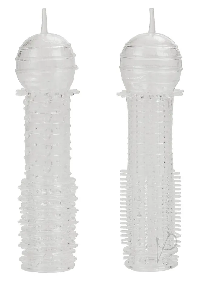 Senso Dual Pleasure Penis Sleeve 2 Pack Clear Extensions Male Sex Toys Senso Dual Pleasure Penis Sleeve 2 Pack Clear Extensions Male Sex Toys