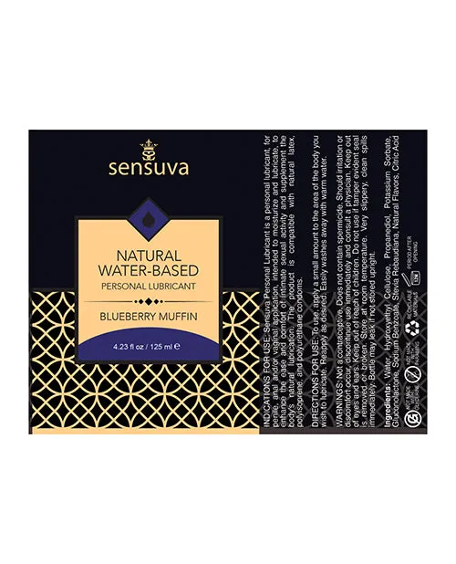 Sensuva Lubricants Sexual Health Wellbeing Sensuva Natural Water Based Blueberry Muffin Flavored Lubricant 4oz
