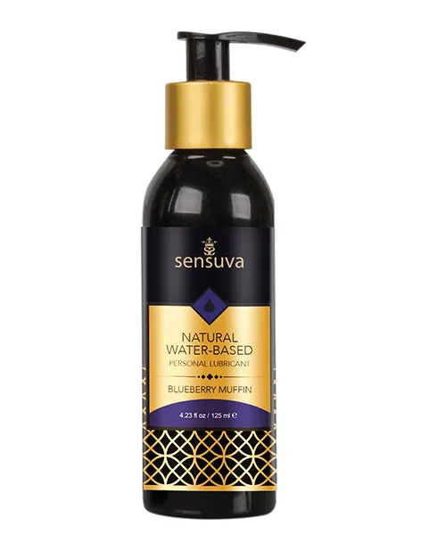 Sensuva Lubricants Sexual Health Wellbeing Sensuva Natural Water Based Blueberry Muffin Flavored Lubricant 4oz
