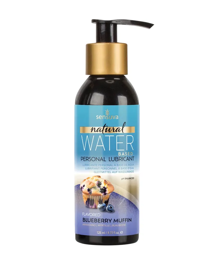 Sensuva Lubricants Sexual Health Wellbeing Sensuva Natural Water Based Blueberry Muffin Flavored Lubricant 4oz