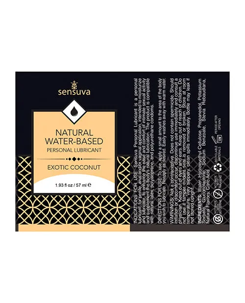 Sensuva Natural Water Based Exotic Coconut Flavored Lubricant 2oz Sensuva Lubricants Sexual Health Wellbeing Sensuva Natural Water Based Exotic Coconut Flavored Lubricant 2oz Sensuva Lubricants Sexual Health Wellbeing