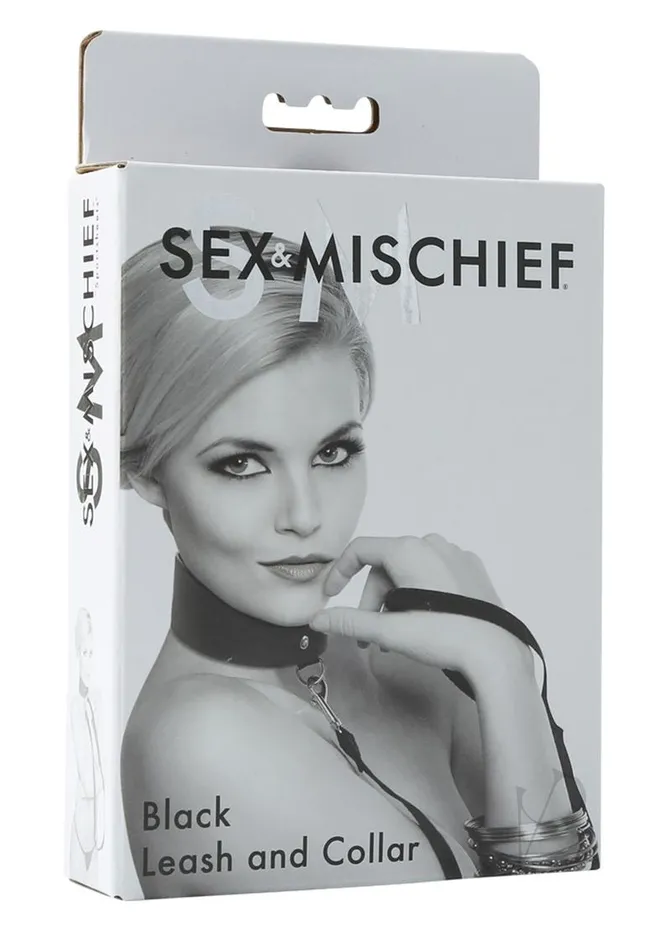 Sex And Mischief Anal Sex and Mischief Leash and Collar Black