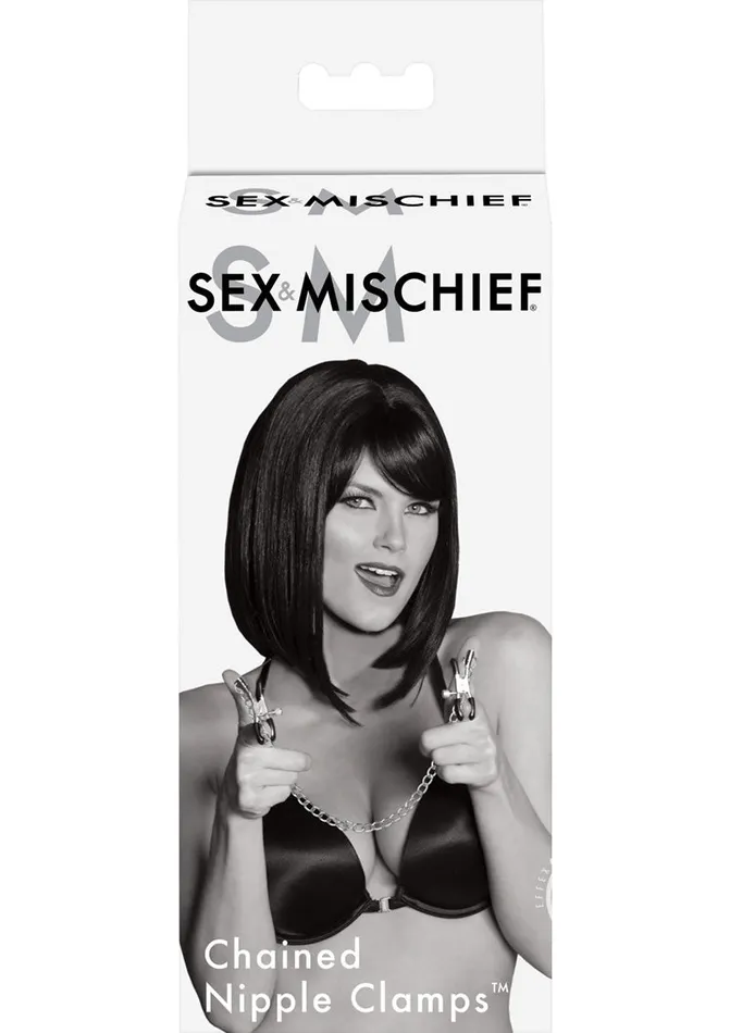 Sex And Mischief Couples Sex and Mischief Chained Nipple Clamps Silver