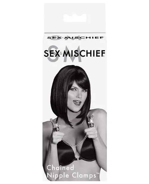 Sex And Mischief Couples Sex and Mischief Chained Nipple Clamps Silver