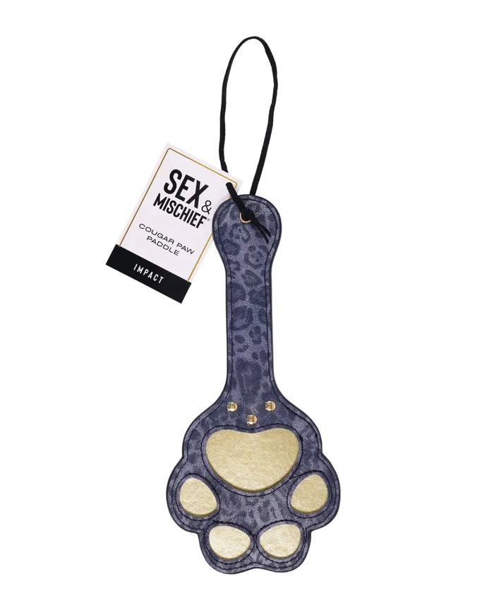 Sex And Mischief Vibrators Sex and Mischief Cougar Paw Paddle NavyGold