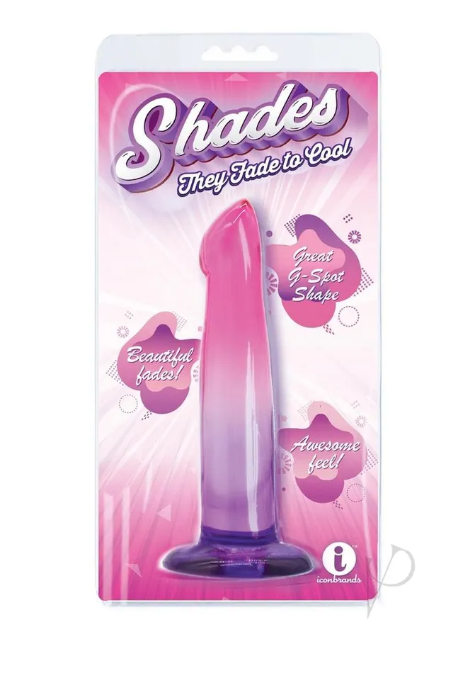 Shades Dildos Shades GSpot Dildo with Suction Cup 625in PinkPurple