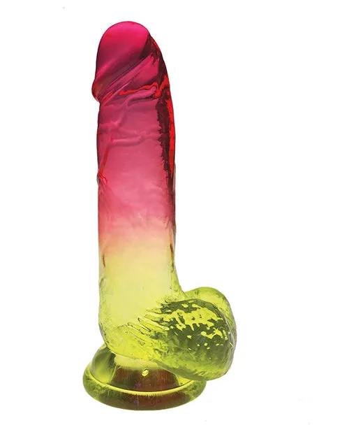 Shades Dildos Shades Gradient Dildo 8in Pink and Yellow