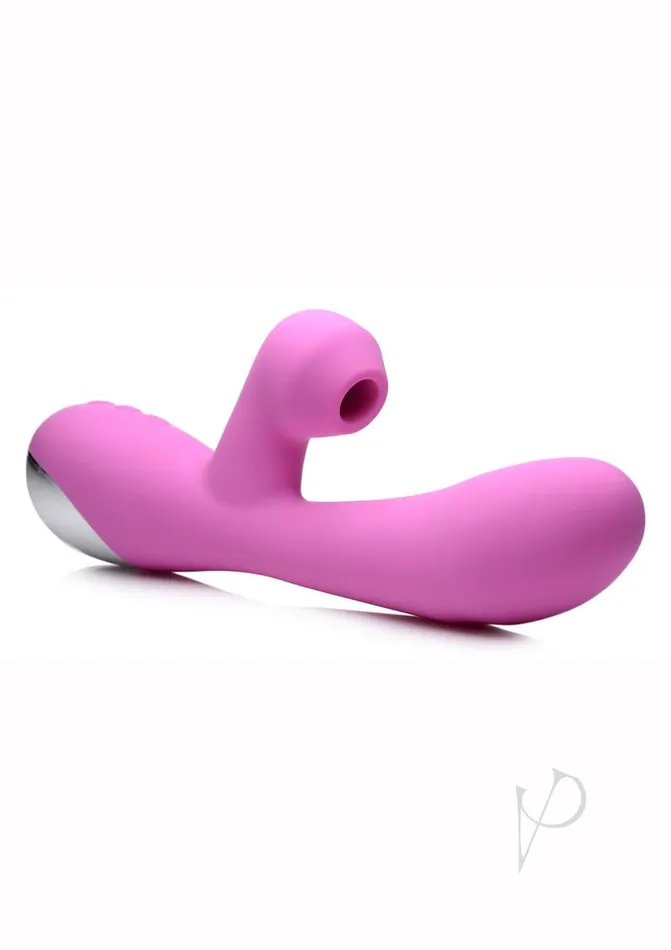 Shegasm Vibrators Inmi Shegasm 5 Star Rabbit Suction Come Hither Rechargeable Silicone Vibrator Pink