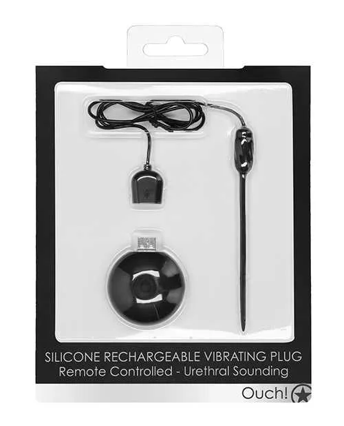 Shots Ouch Urethral Sounding Silicone Rechargeable Remote Controlled Vibrating Plug Black Ouch Anal Shots Ouch Urethral Sounding Silicone Rechargeable Remote Controlled Vibrating Plug Black Ouch Anal