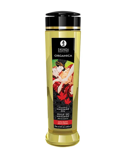 Shunga Organica Kissable Massage Oil 8 oz Maple Delight Shunga Couples