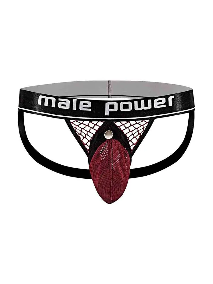 SimpleeDiscreet Cock Pit Cock Ring Jock Burgundy LXL Male Sex Toys