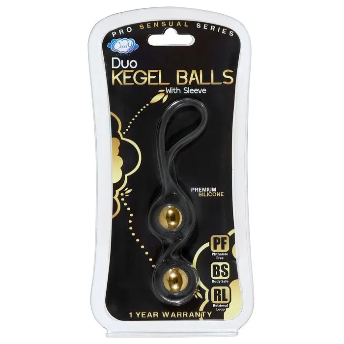 SimpleeDiscreet Female Sex Toys Cloud 9 Pro Sensual Duo Kegel Balls Black