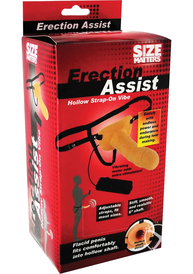 Size Matters Female Sex Toys Size Matters Erection Assist Hollow StrapOn Vibe with Wired Remote Control Vanilla Size Matters Female Sex Toys Size Matters Erection Assist Hollow StrapOn Vibe with Wired Remote Control Vanilla