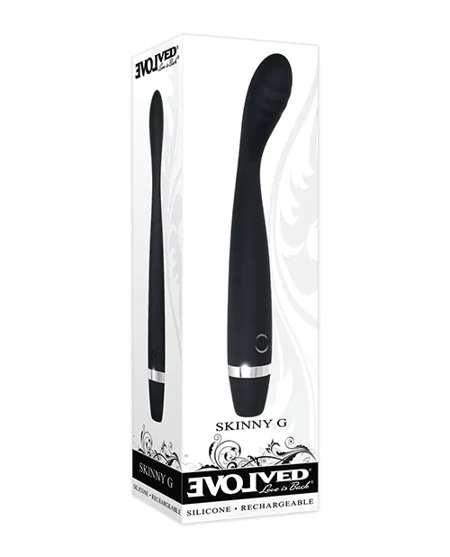 Skinny G Rechargeable Silicone GSpot Vibrator Black Evolved Female Sex Toys