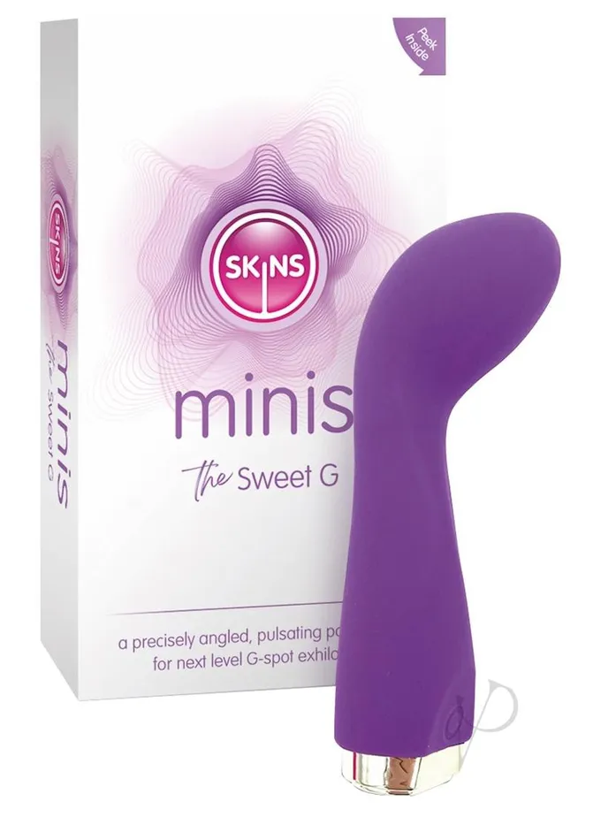 Skins Minis The Sweet G Silicone Vibrator WhitePurple Skins Vibrators