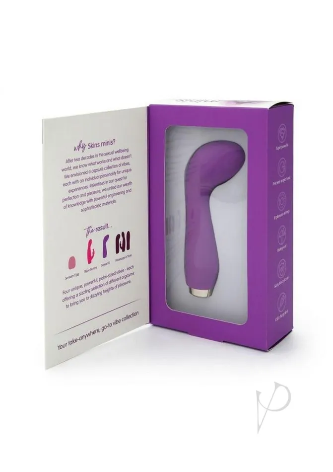 Skins Minis The Sweet G Silicone Vibrator WhitePurple Skins Vibrators Skins Minis The Sweet G Silicone Vibrator WhitePurple Skins Vibrators