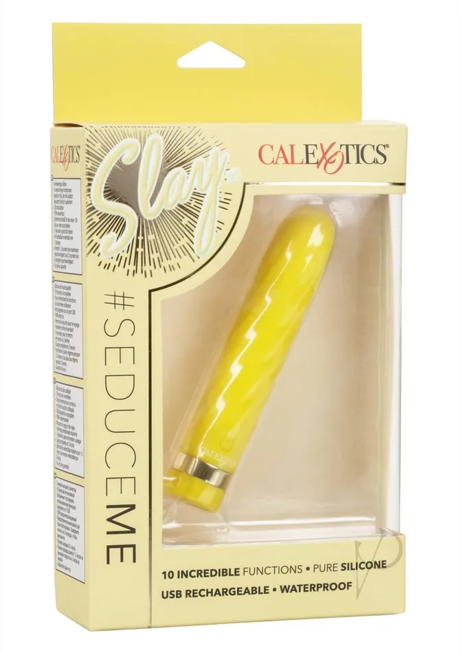 Slay SeduceMe Silicone Rechargeable Bullet Yellow Slay Female Sex Toys