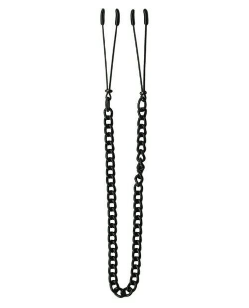 Spartacus Adjustable Black Tweezer Nipple Clamps wChain Spartacus Anal Spartacus Adjustable Black Tweezer Nipple Clamps wChain Spartacus Anal
