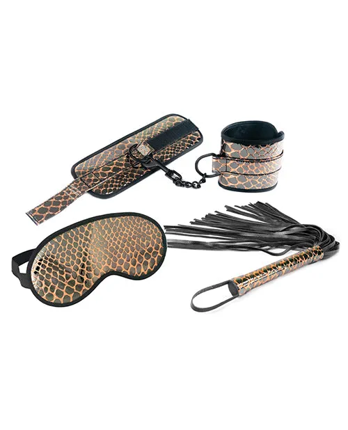 Spartacus Faux Leather Wrist Restraints Blindfold Flogger Bondage Kit Gold Spartacus Couples Spartacus Faux Leather Wrist Restraints Blindfold Flogger Bondage Kit Gold Spartacus Couples