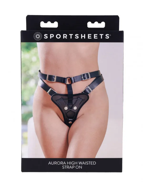 Sportsheets Female Sex Toys Aurora High Waisted StrapOn Black