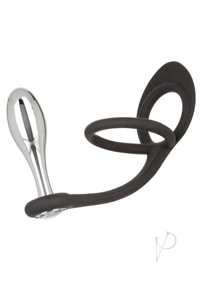 Star Fucker Teardrop Plug Silicone Dual Enhancer Black Star Fucker Anal