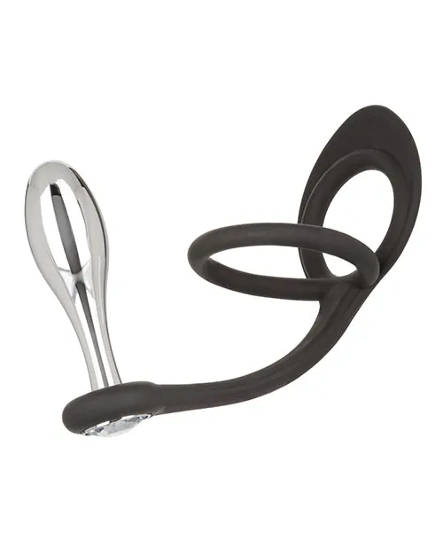 Star Fucker Teardrop Plug Silicone Dual Enhancer Black Star Fucker Anal