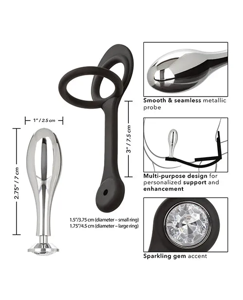 Star Fucker Teardrop Plug Silicone Dual Enhancer Black Star Fucker Anal