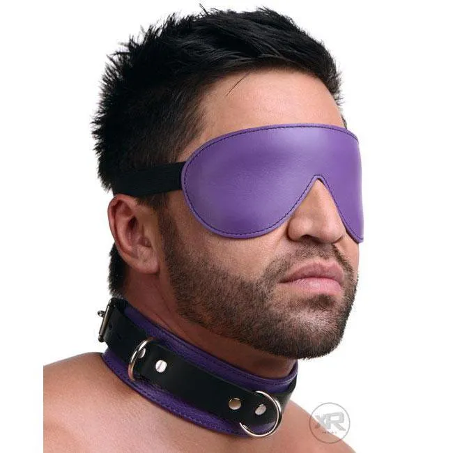 Strict Leather Vibrators Strict Leather Black and Purple Deluxe Locking Collar