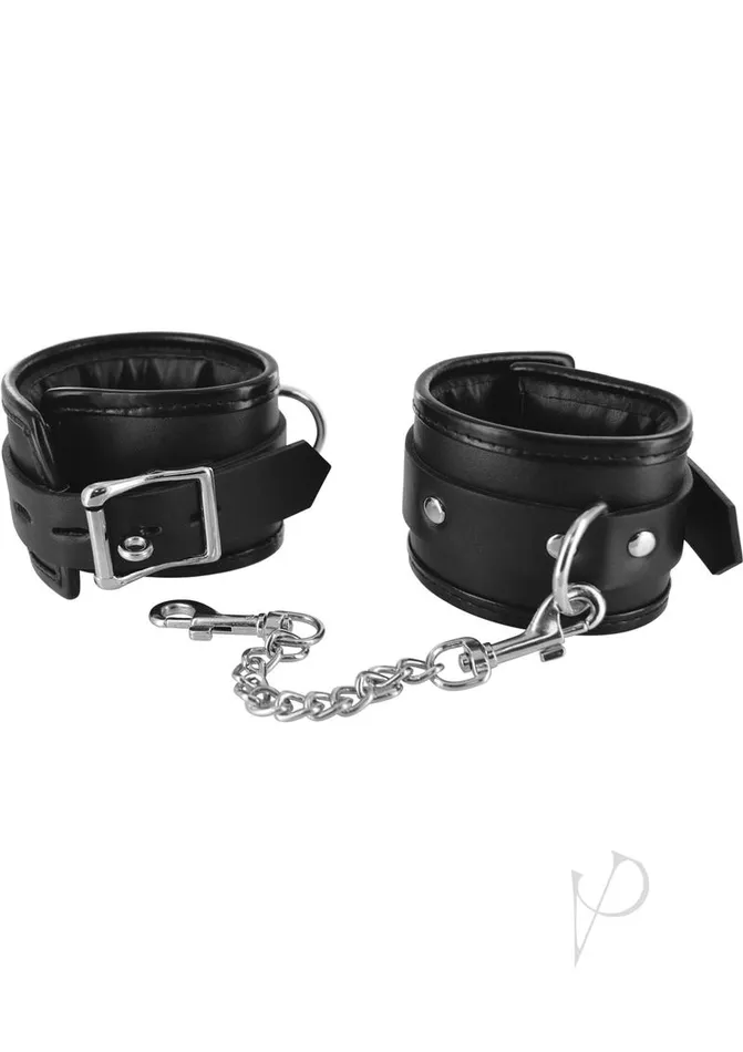 Strict Restraints Strict Locking Padded Wrist Cuffs Black