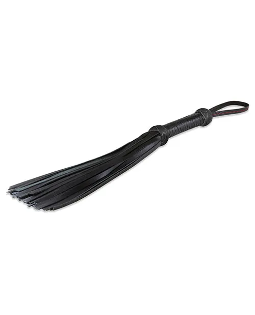 Sultra 16 Lambskin Twill Weave Grip Flogger Black Sultra Leather Anal