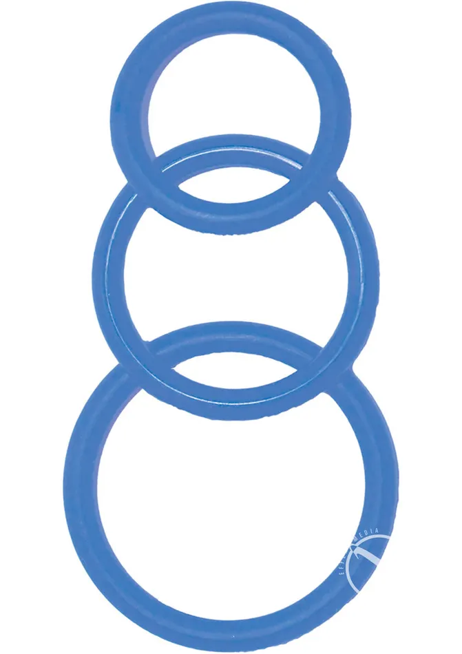 Super Silicone Cock Rings 3 Pack Blue Nasstoys Male Sex Toys Super Silicone Cock Rings 3 Pack Blue Nasstoys Male Sex Toys