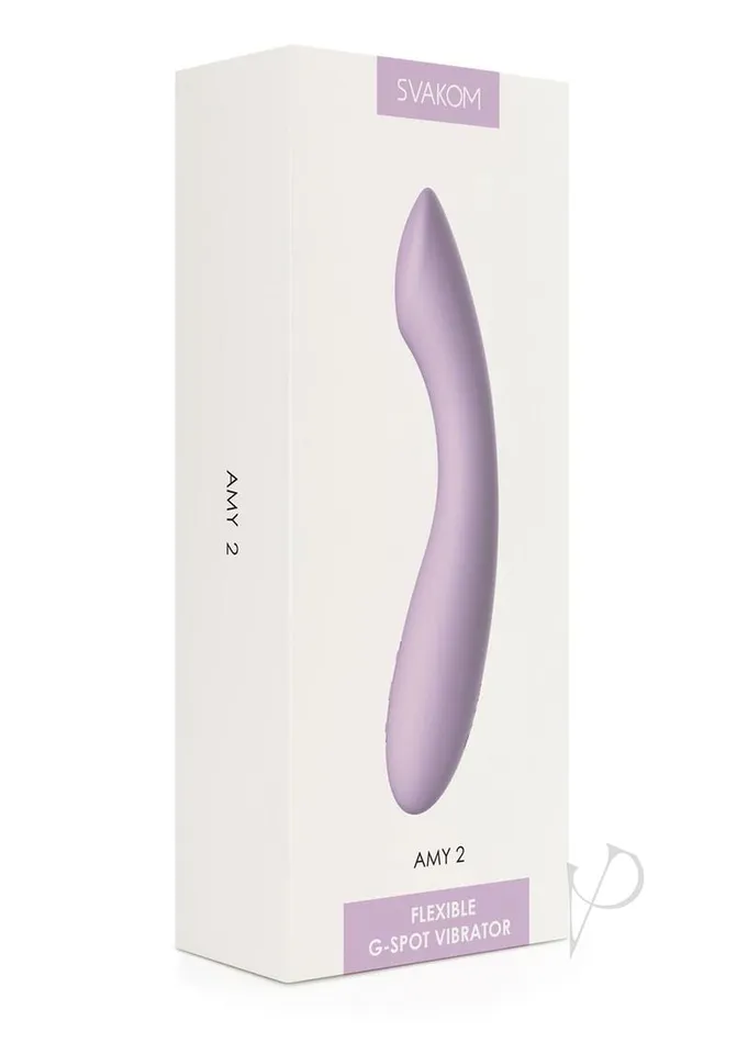 Svakom Svakom Amy 2 Rechargeable Silicone Vibrator Pastel Lilac Female Sex Toys Svakom Svakom Amy 2 Rechargeable Silicone Vibrator Pastel Lilac Female Sex Toys