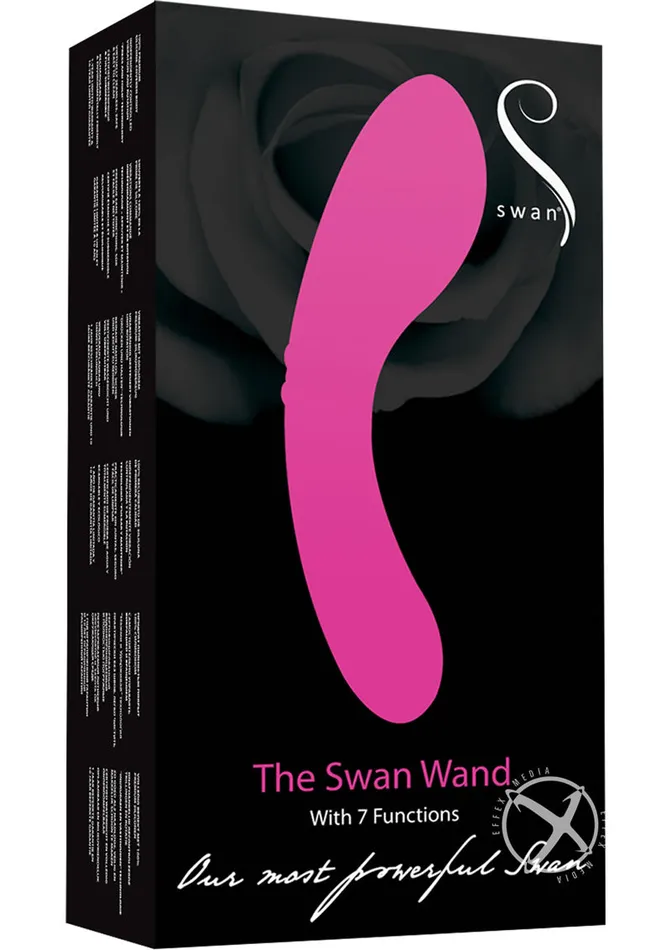 Swan The Swan Wand Silicone Rechargeable Vibrator Pink Swan Vibrators