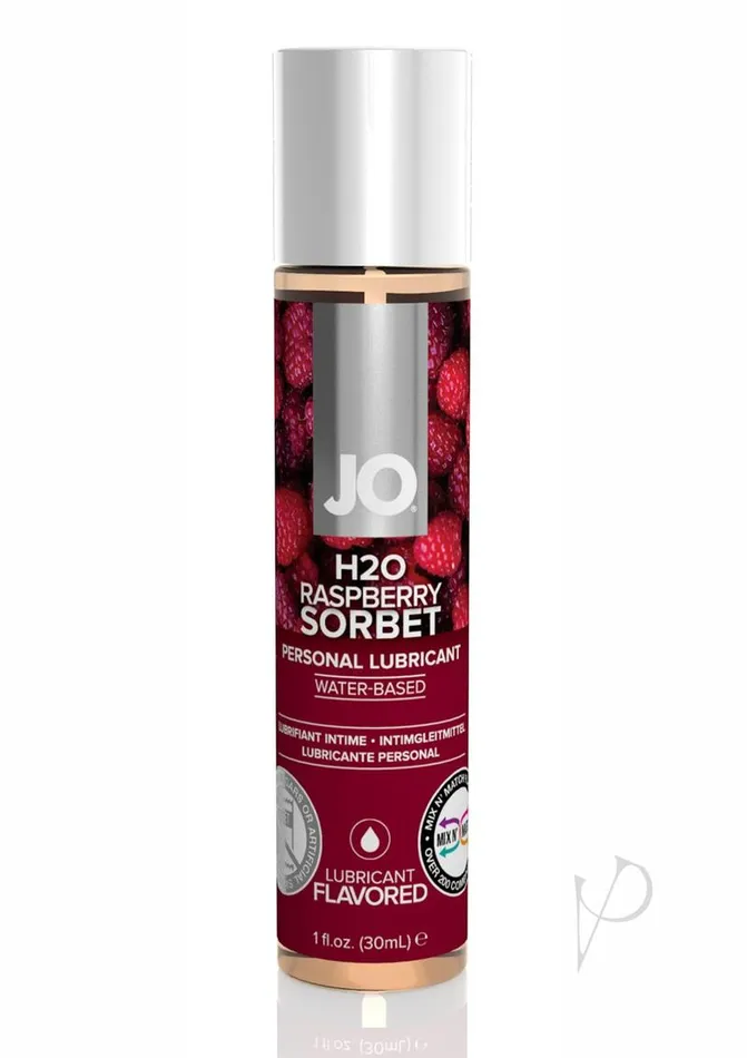 System Jo Lubricants JO H2O Water Based Flavored Lubricant Raspberry Sorbet 1oz System Jo Lubricants JO H2O Water Based Flavored Lubricant Raspberry Sorbet 1oz