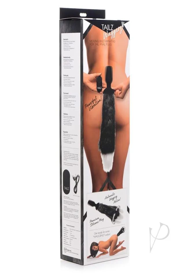 Tailz Male Sex Toys Tailz Moving and Vibrating Fox Tail with Remote Control Black Tailz Male Sex Toys Tailz Moving and Vibrating Fox Tail with Remote Control Black