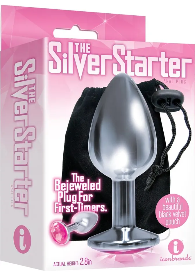 The 9s Anal The 9s The Silver Starter Bejeweled Stainless Steel Plug Pink