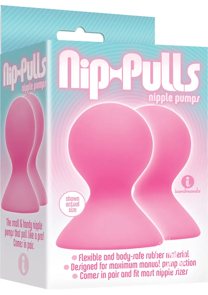 The 9s Vibrators The 9s NipPulls Silicone Nipple Pumps Pink