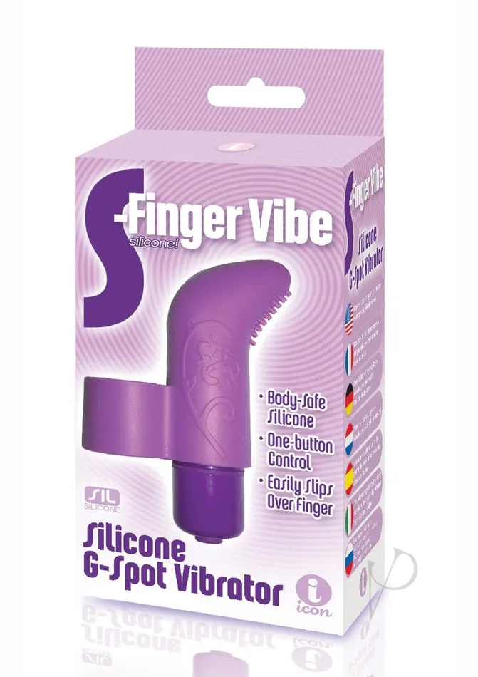 The 9s Vibrators The 9s SFinger Silicone GSpot Vibrator Purple