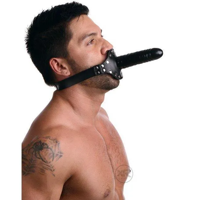 The Ride Me Double Dildo Mouth Gag Strict Leather Dildos