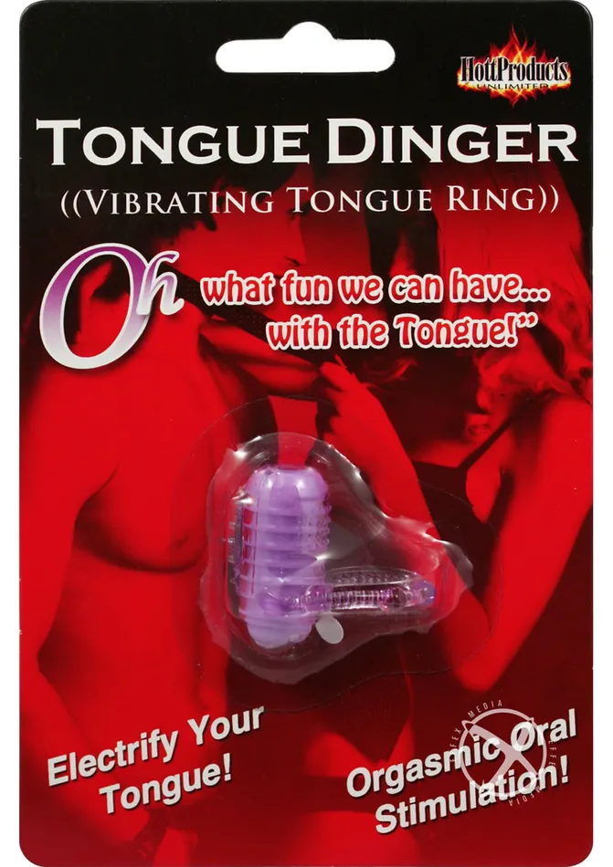 Tongue Dinger Vibrating Tongue Ring Purple Hott Products Vibrators