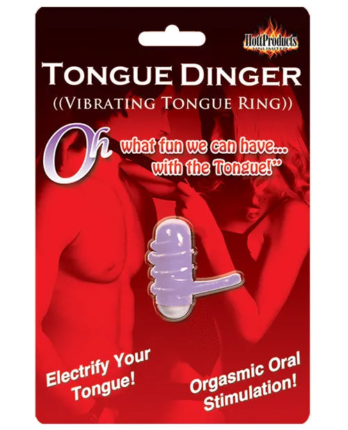 Tongue Dinger Vibrating Tongue Ring Purple Hott Products Vibrators
