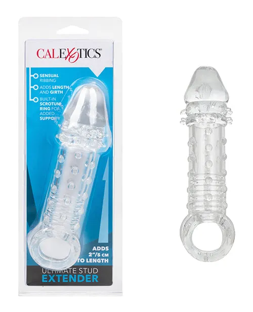 Ultimate Stud Penis Extender with Scrotum Support Clear Extensions Male Sex Toys
