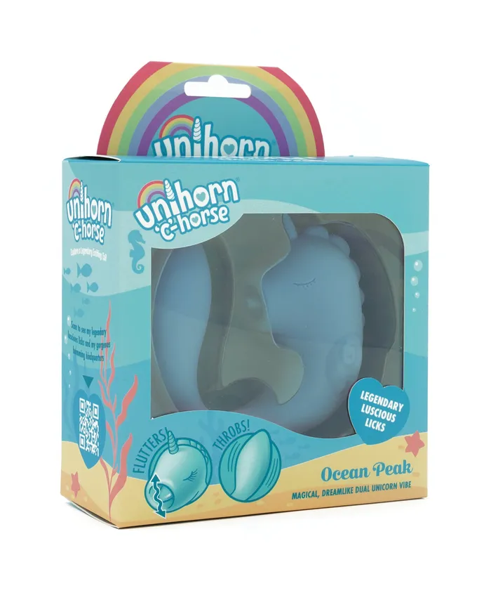 Unihorn Vibrators Unihorn Ocean Peak C Horse Rechargeable Silicone Vibrator Blue Unihorn Vibrators Unihorn Ocean Peak C Horse Rechargeable Silicone Vibrator Blue