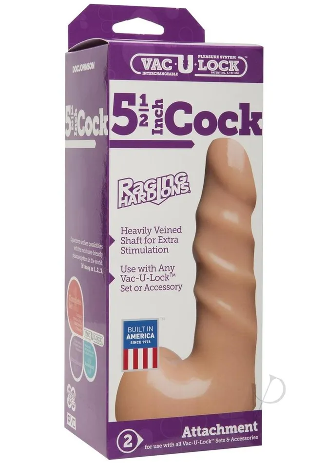 VacULock Raging HardOns Dildo 55in Vanilla Vac U Lock Dildos