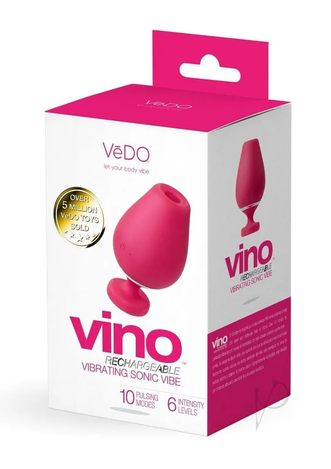 Ve Do Vibrators VeDo Vino Silicone Rechargeable Sonic Clitoral Vibrator Pink