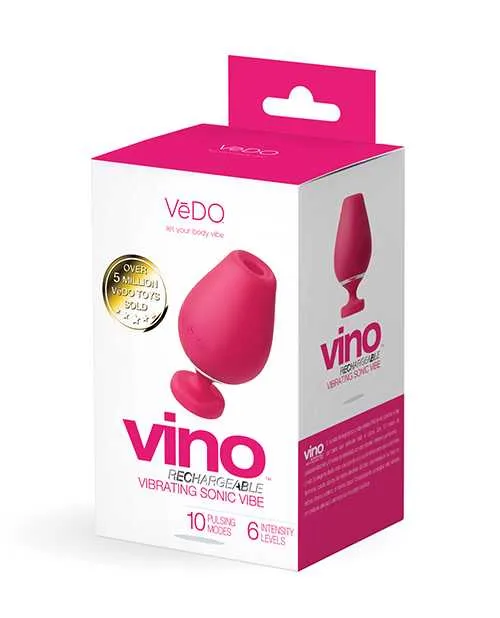 Ve Do Vibrators VeDo Vino Silicone Rechargeable Sonic Clitoral Vibrator Pink Ve Do Vibrators VeDo Vino Silicone Rechargeable Sonic Clitoral Vibrator Pink